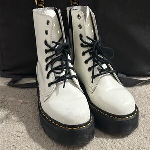 Dr. Marten’s Jadon White Platform Boots